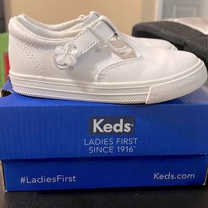 Gently worn white Keds for toddler girls!